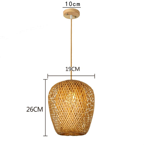 Suspension Bambou rotin lumière lampara Techo bambou paille lustre lumière décoration de la maison Art déco plafond suspension lustre - vue 19 sur 18