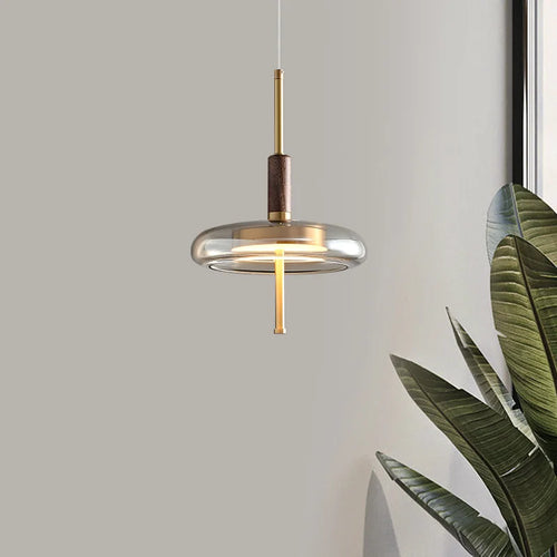 suspension LED en verre design nordique moderne décorative - vue 3 sur 8
