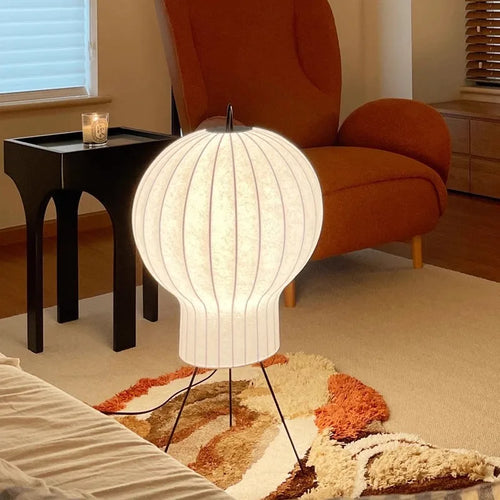 Jellyfish Floor Lamp Silk Standing Light Table Lamps for Bedroom Beside - vue 5 sur 7