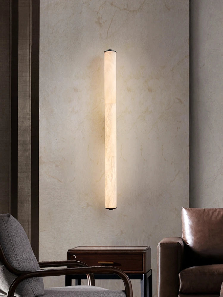 applique murale led en cuivre et marbre moderne luxe éclairage intérieur - vue 3 sur 14