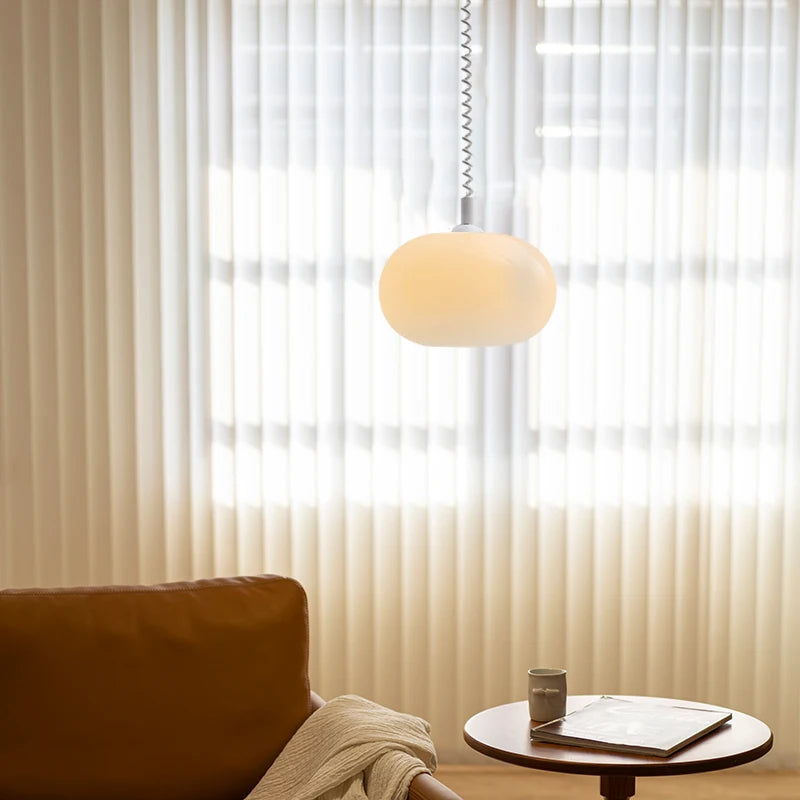 Lustres en verre Bauhaus lampes suspendues nordiques chambre à coucher en plus du salon salle à manger Restaurant lampe suspendue de couleur moderne - vue 6 sur 10