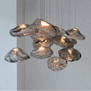 lustre moderne 	 en verre pour restaurant et magasin de vêtements