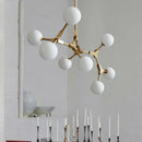 lustre nordique design en verre pour éclairage élégant
