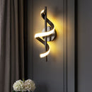 Applique murale design LED métallique ondulé Polino