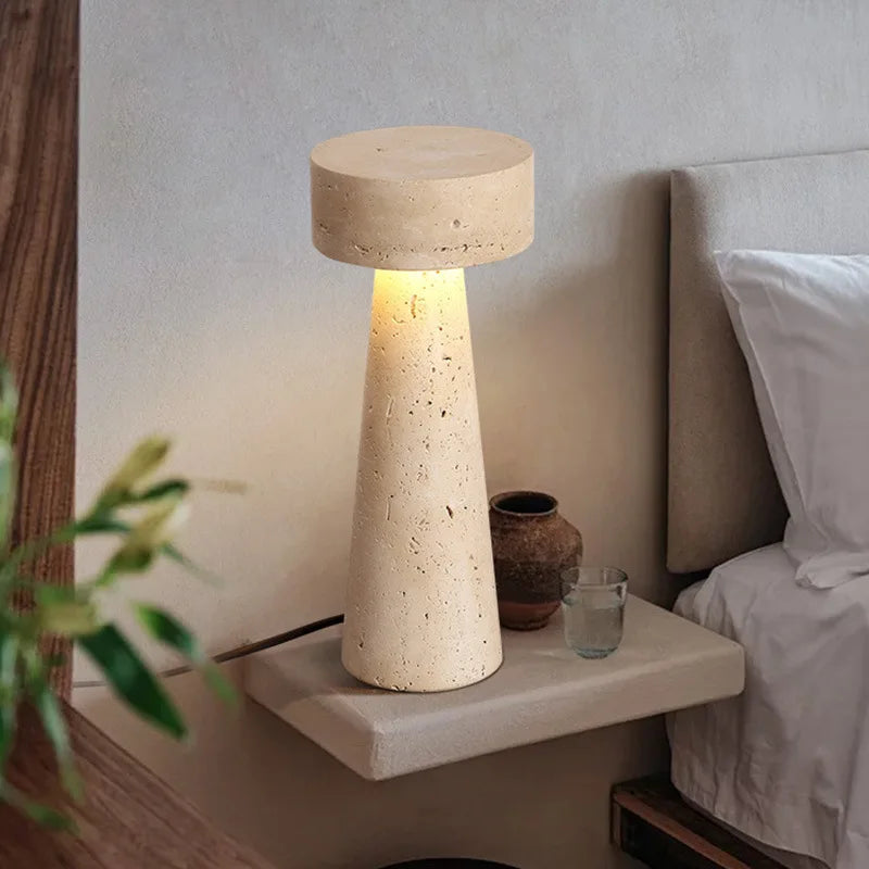 Creative Stone Table Lamp Desk Light for Bedroom Living Room Study - vue 5 sur 7