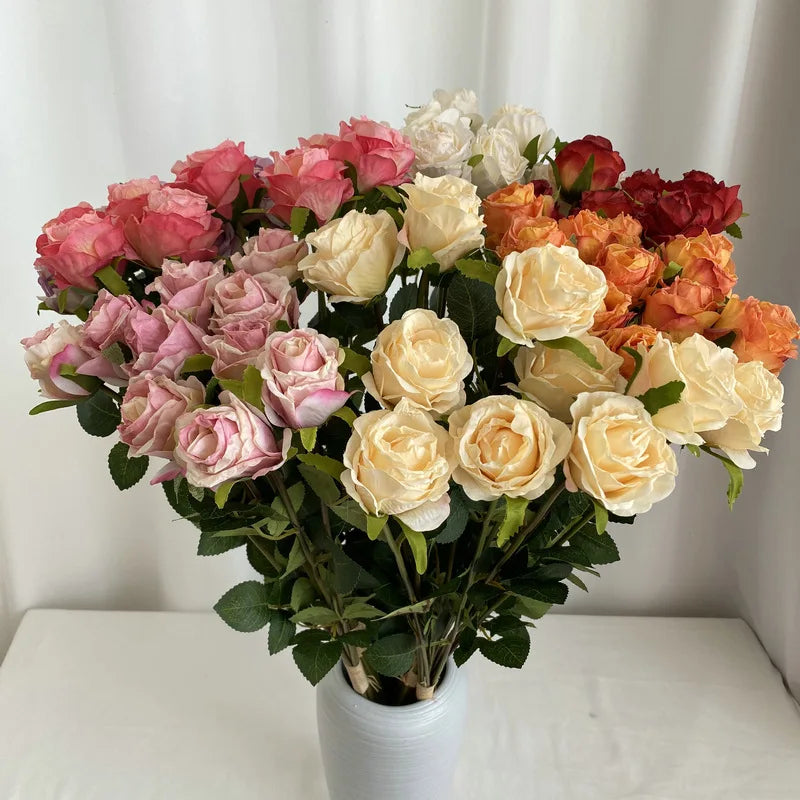 bouquet de roses artificielles pour décoration de mariage et jardin - vue 4 sur 11