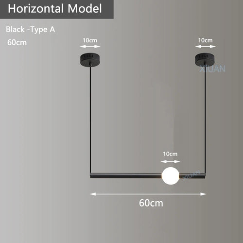 suspension horizontales modernes pour table à manger - vue 18 sur 22