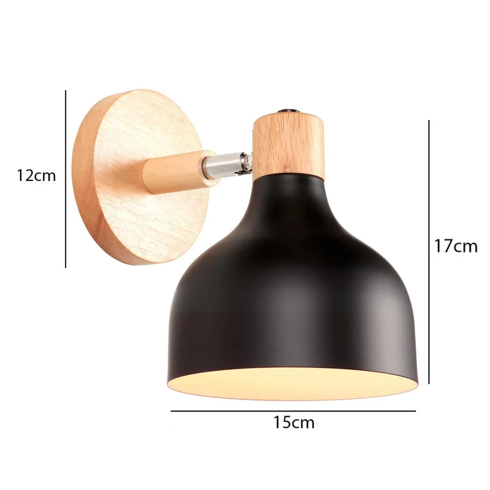 applique murale nordique en bois avec tête directionnelle - vue 12 sur 23