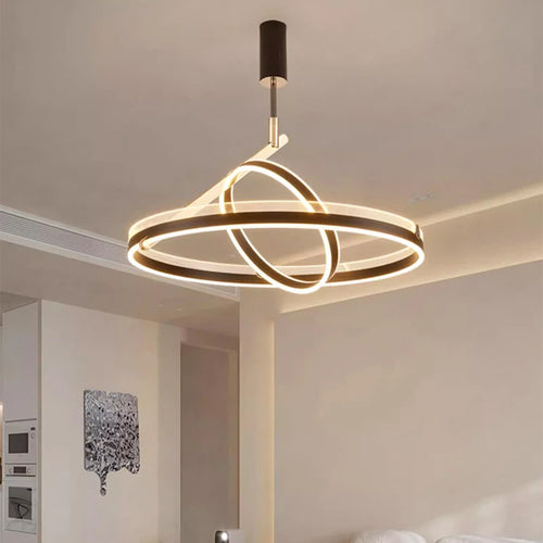 lustre led moderne suspension éclairage intérieur décoratif - vue 2 sur 7