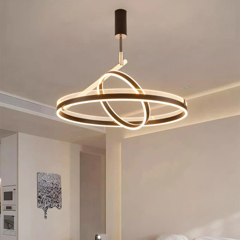 lustre led moderne suspension éclairage intérieur décoratif - vue 1 sur 7
