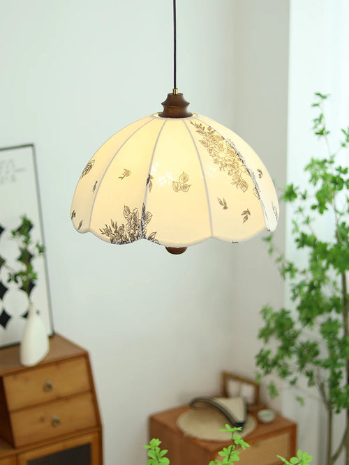 lustre en tissu à motifs médiévaux pour restaurant et bar - vue 4 sur 8