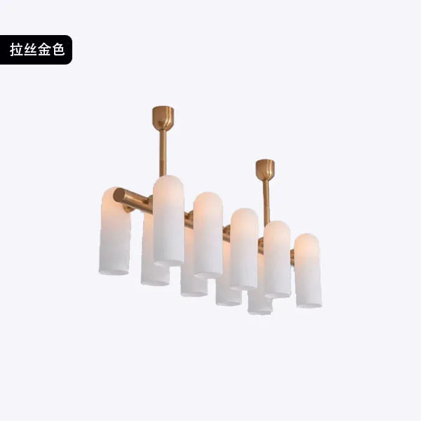 lustre en verre laiteux luminaire suspendu design moderne élégant - vue 11 sur 13