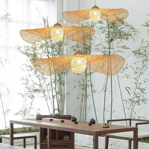 suspension en bambou style japonais pour décoration créative - vue 4 sur 7
