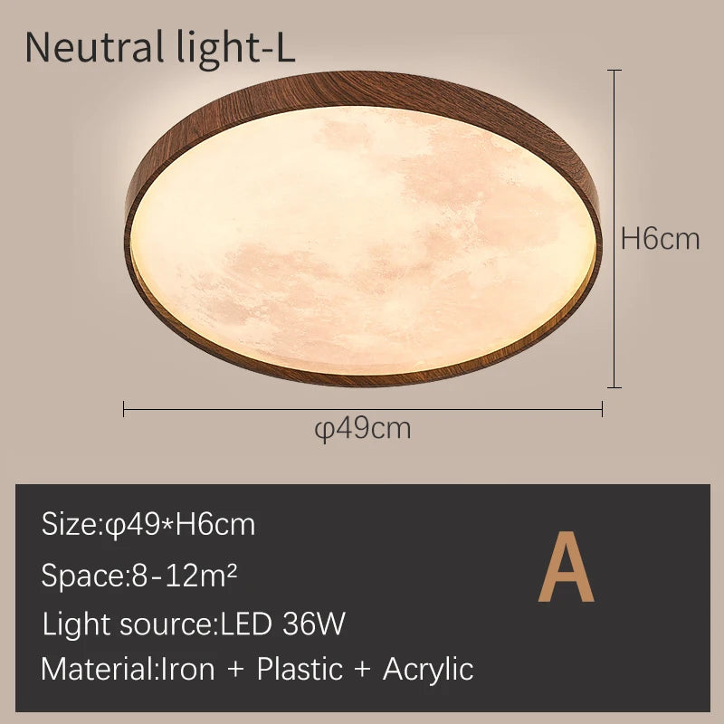 Plafonniers lune moderne LED à intensité variable - vue 10 sur 17