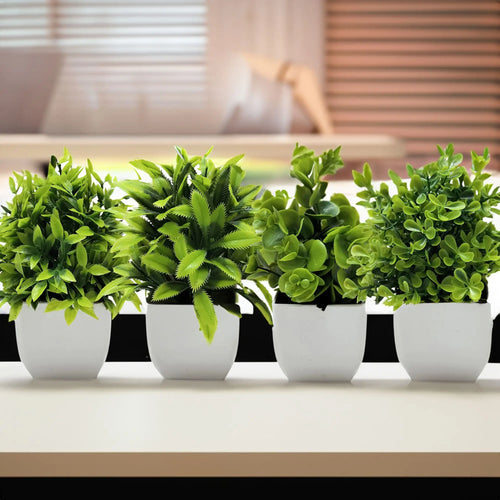plante artificielle en pot pour décoration de bureau et jardin - vue 6 sur 45