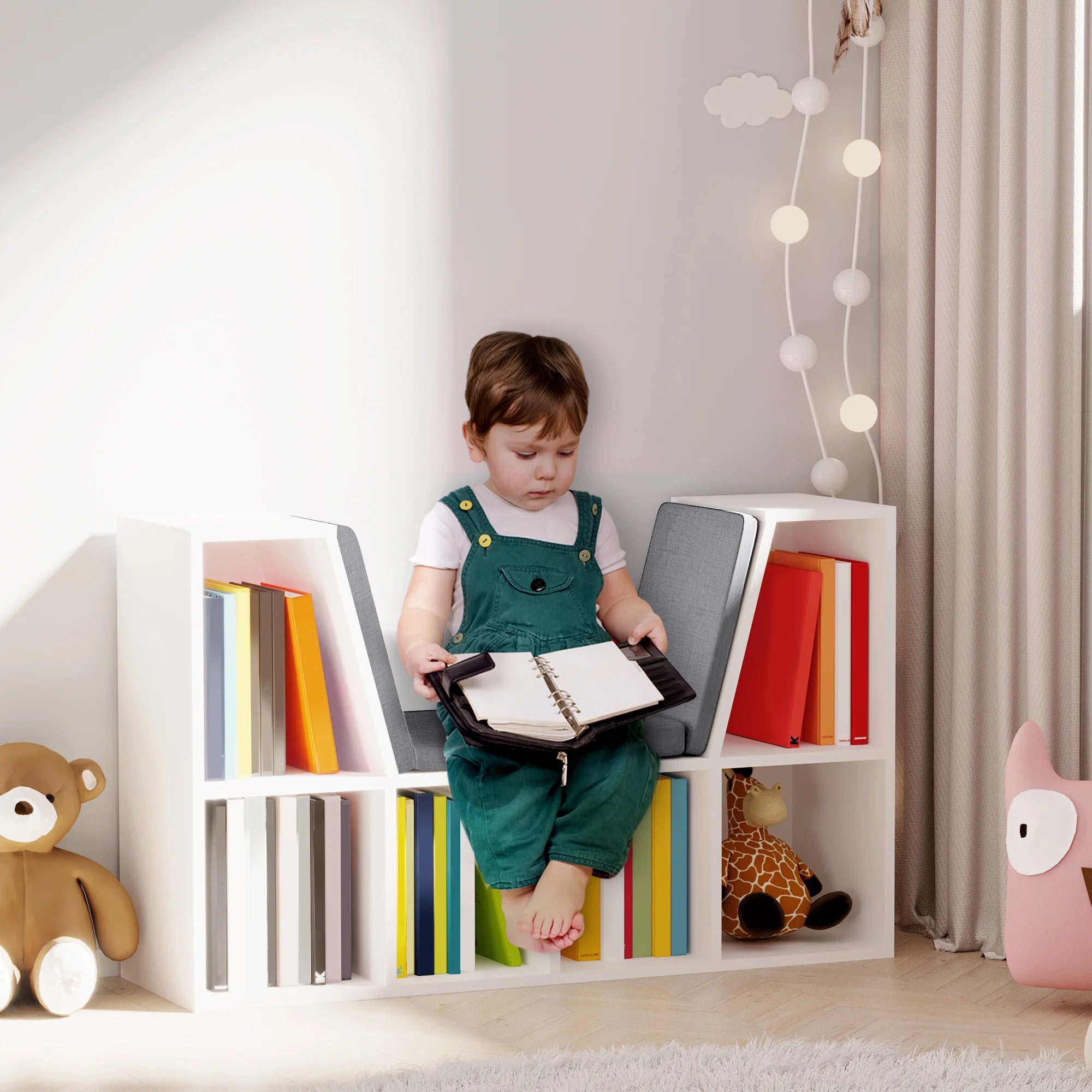 bibliothèque originale avec étagère cube pour enfants - vue 5 sur 6
