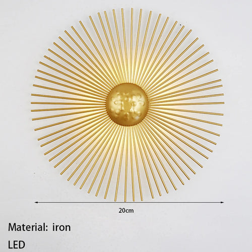 applique murale soleil led déco pour hôtel boutique - vue 10 sur 11