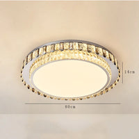 plafonnier led en cristal de luxe rond moderne