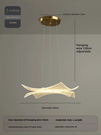 lustre en acrylique luxe créatif avec éclairage led décoratif