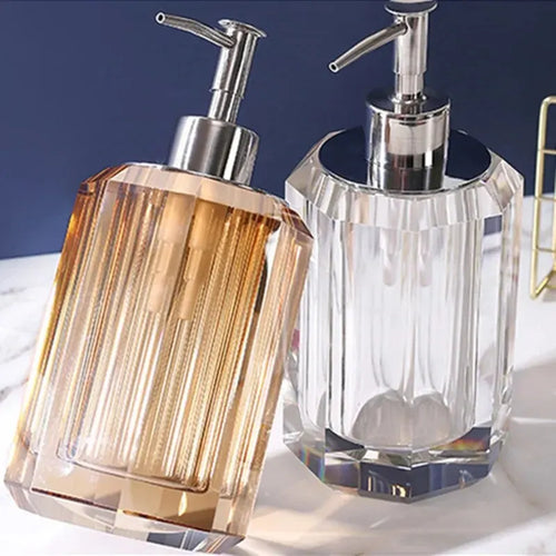 distributeur de savon liquide en cristal transparent pour salle de bain - vue 2 sur 20