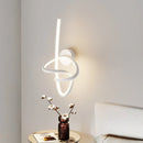 applique murale led en spirale moderne en aluminium
