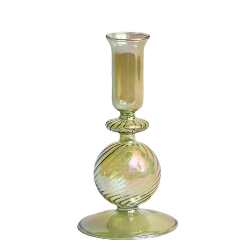 bougeoirs rétro coniques haut en verre pour décoration - vue 23 sur 32