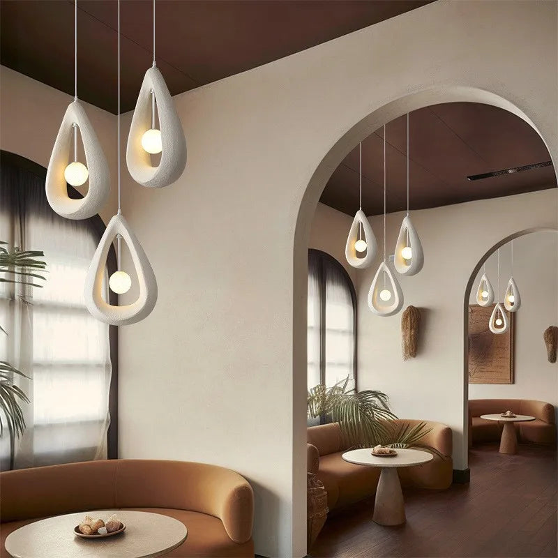 Nordique Wabi Sabi suspension LED lumières salle à manger salon Bar Loft chambre minimalisme suspendre lampes décor à la maison éclairage intérieur lampe - vue 5 sur 30