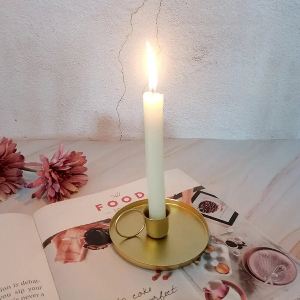 bougeoir portable en métal décoration pour mariage et bureau - vue 8 sur 8