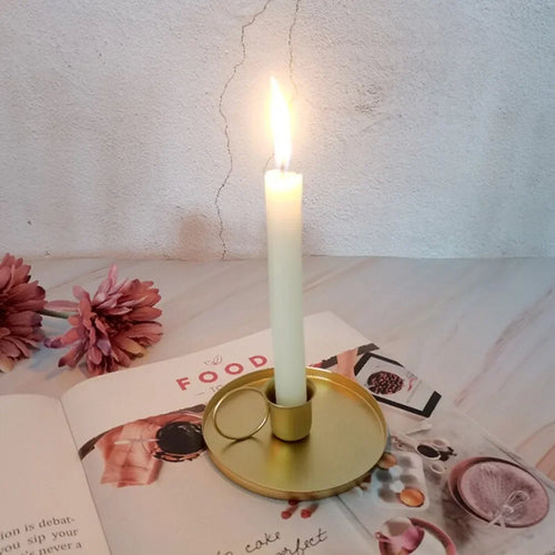 bougeoir portable en métal décoration pour mariage et bureau - vue 8 sur 8