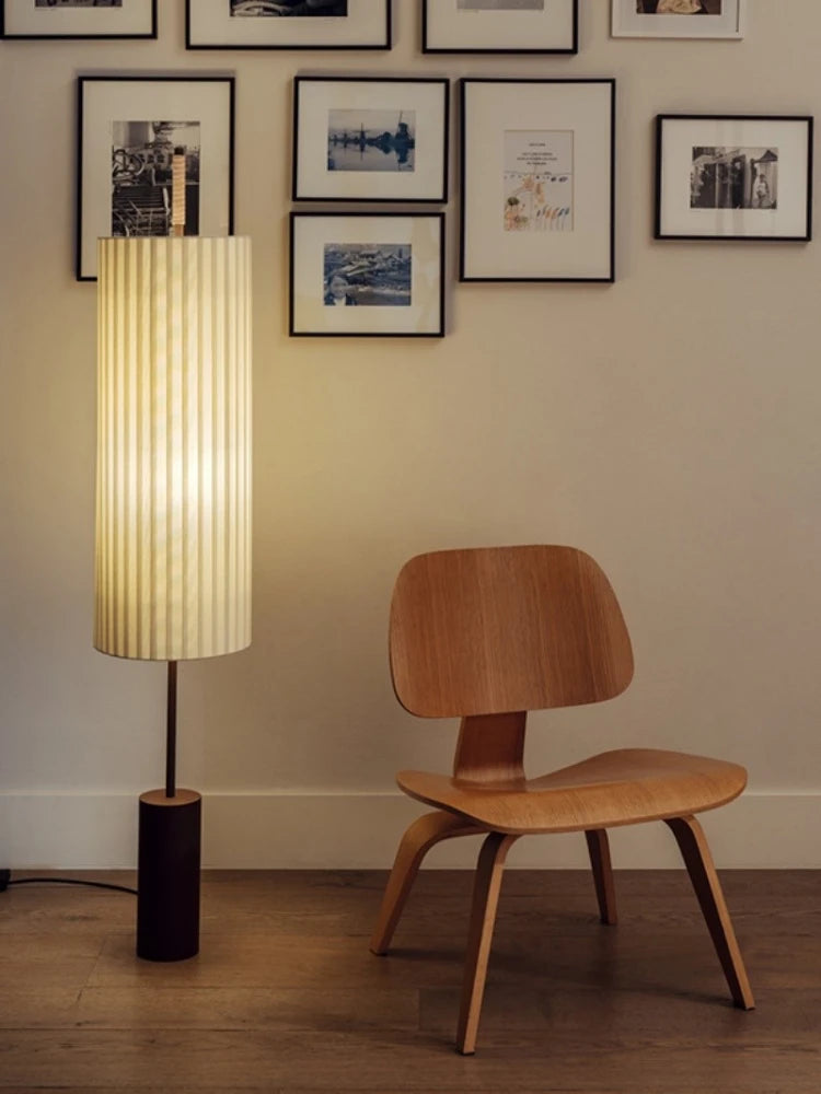 lampe de sol japonaise design créatif en tissu - vue 3 sur 7