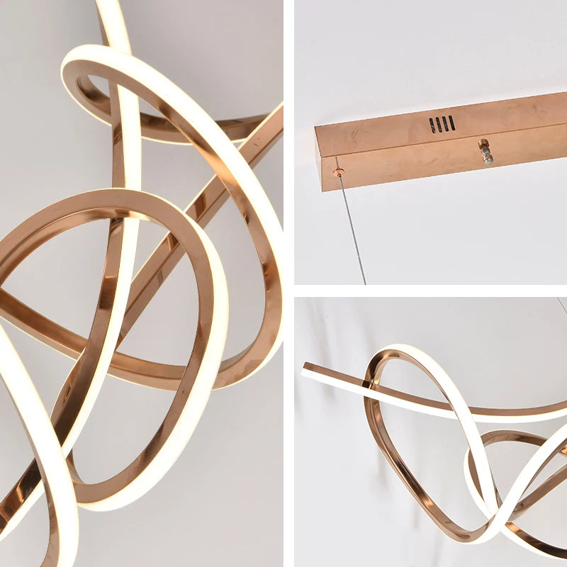 lustre moderne design pour éclairage intérieur élégant et raffiné - vue 5 sur 8