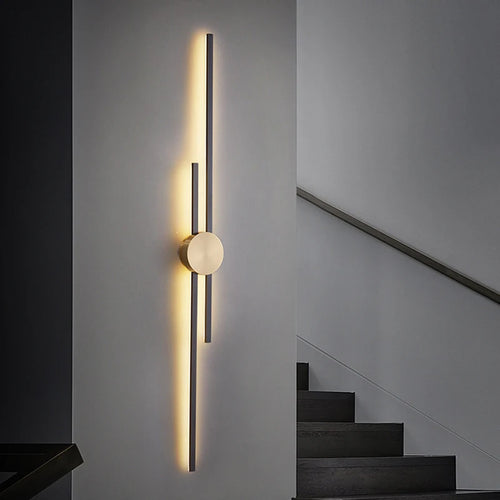 applique murale minimaliste en laiton led pour restaurant - vue 2 sur 18