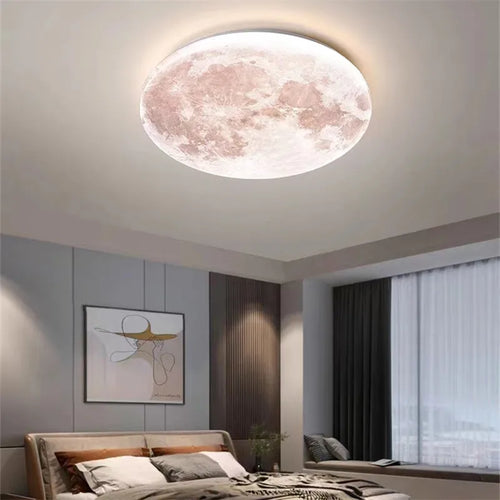 plafonnier lune créatif pour éclairage romantique dans une chambre - vue 4 sur 9