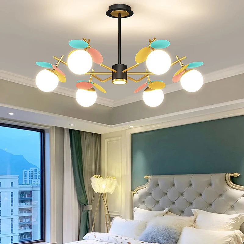 lustre à led moderne pour décoration de chambre d'enfant - vue 3 sur 12