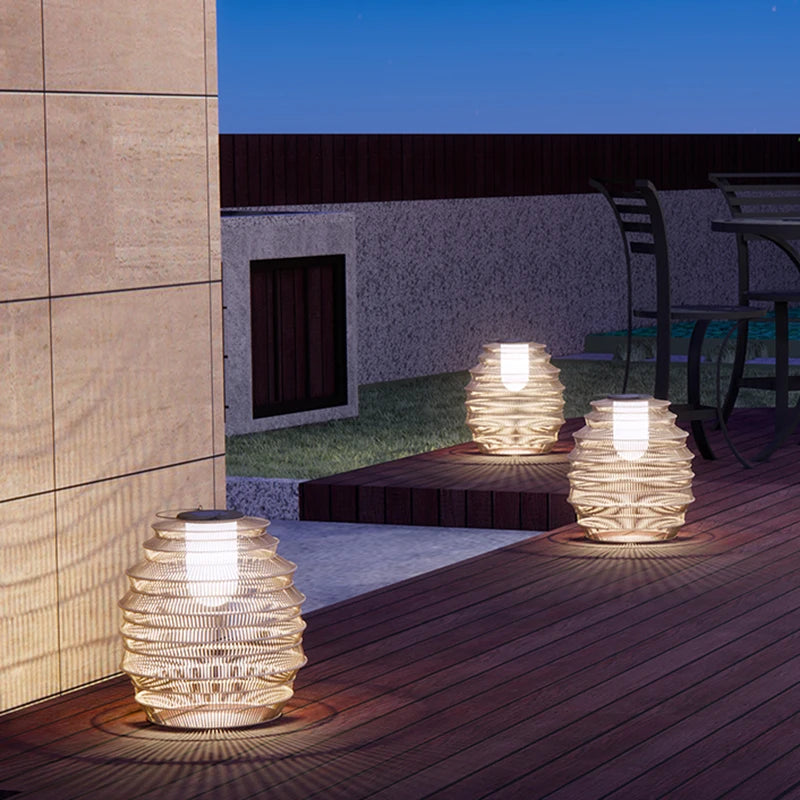 lampadaire solaire extérieur étanche portable pour jardin terrasse - vue 4 sur 9