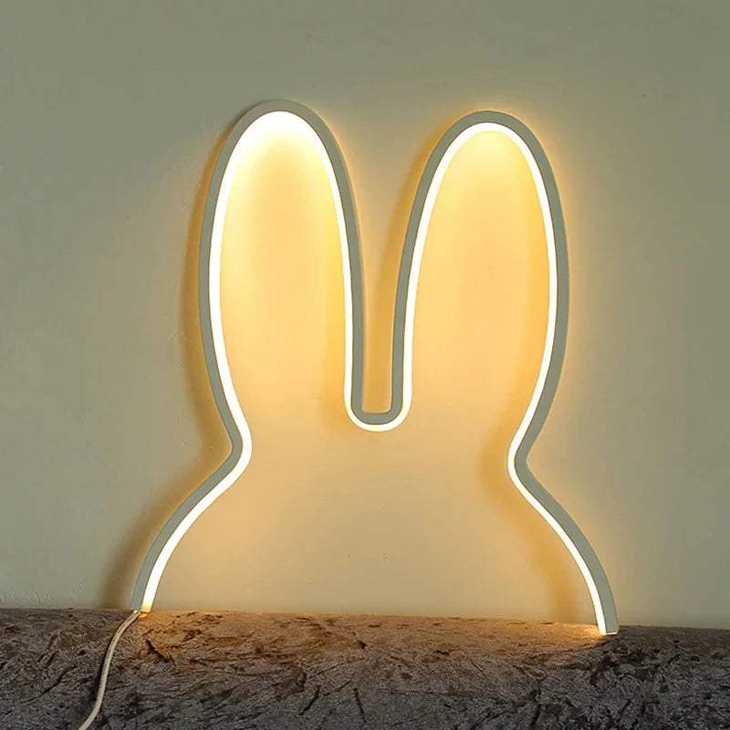 veilleuse led lapin moderne pour enfants cadeau de noël - vue 8 sur 8