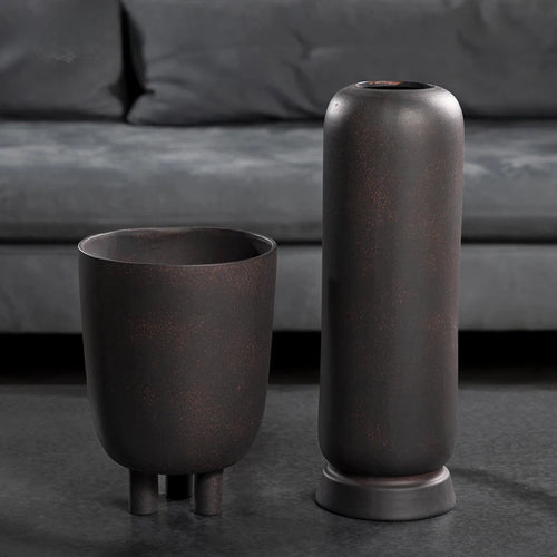 vase géométrique en céramique pour décoration florale artisanale - vue 3 sur 12