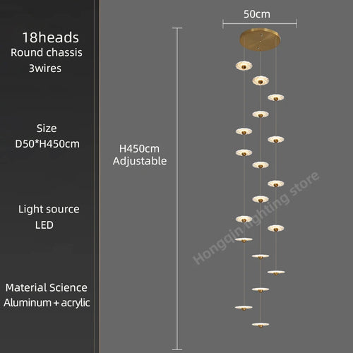 lustre moderne à led pour éclairage intérieur élégant - vue 20 sur 26