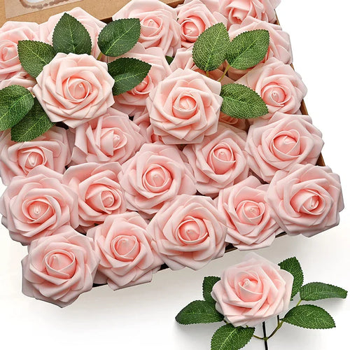 lot de 25 roses artificielles pour décorations de mariage et fêtes - vue 9 sur 11