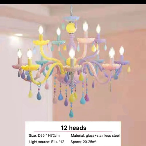 lustre arc-en-ciel en cristal design kawaii pour décoration chambre enfant - vue 18 sur 18
