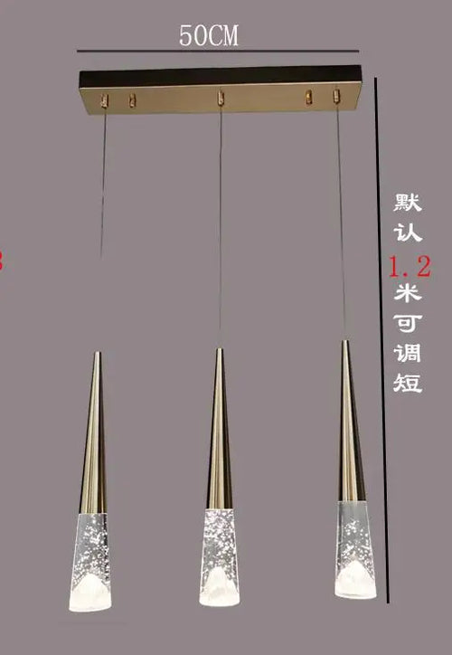 suspension moderne en cristal pour éclairage intérieur élégant - vue 10 sur 16