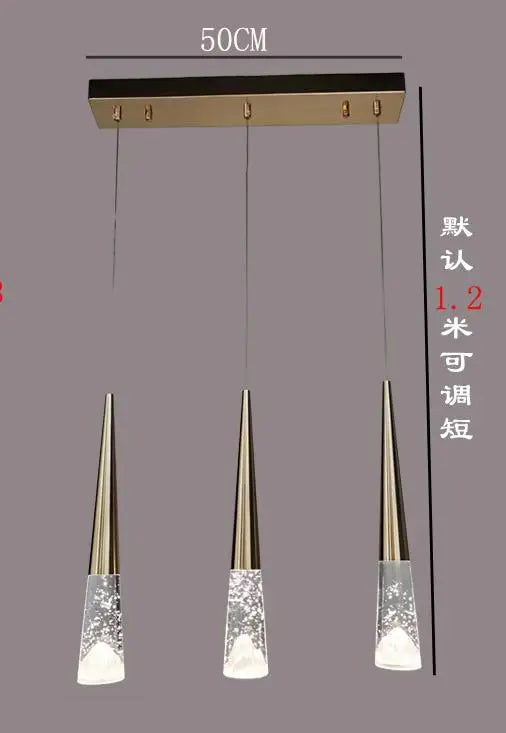 suspension moderne en cristal pour éclairage intérieur élégant - vue 9 sur 16
