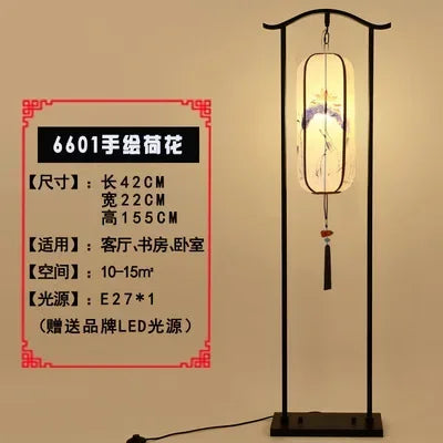 lampadaire rétro zen chinois pour décoration moderne et élégante - vue 7 sur 12