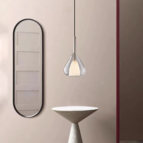 Suspension en verre lustre Led moderne lampe pendante de luxe cuisine salon chambre à côté de la lampe lustre en cristal - vue 6 sur 7