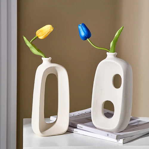 vase moderne en céramique pour décoration intérieure et extérieure - vue 3 sur 13
