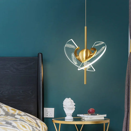 lustre moderne en cuivre pour décoration créative intérieur élégant - vue 2 sur 14