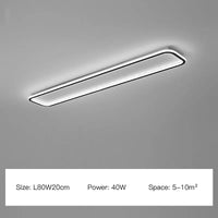 plafonnier led moderne design minimaliste à longue bande
