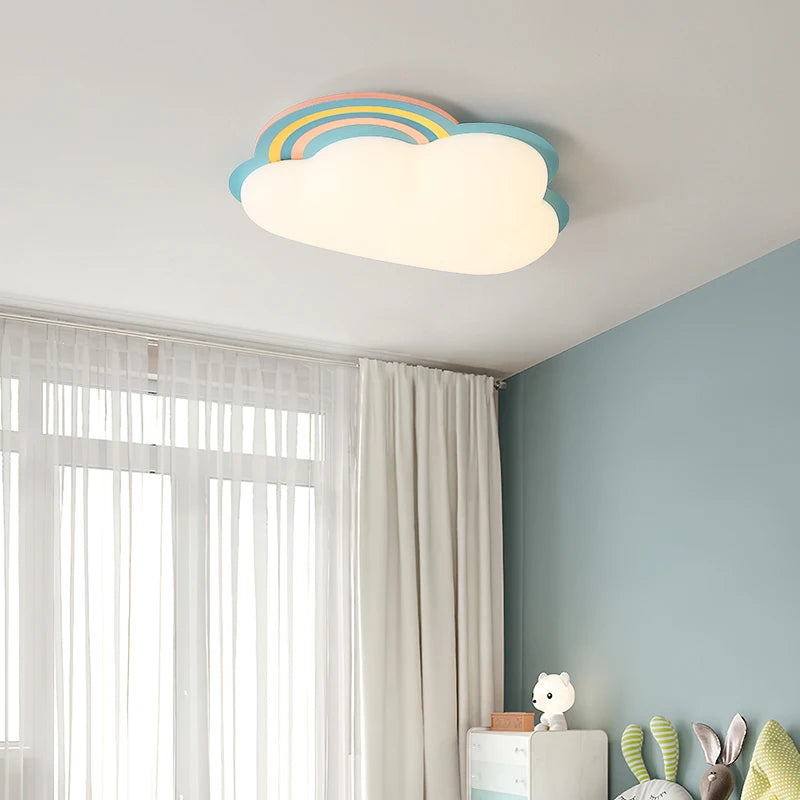 plafonnier nuage arc-en-ciel pour chambre enfant décor créatif - vue 4 sur 7