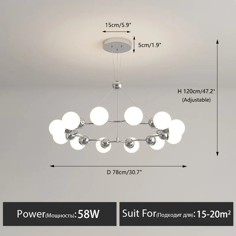 lustre suspendu éclairage décoratif moderne pour la maison - vue 11 sur 21