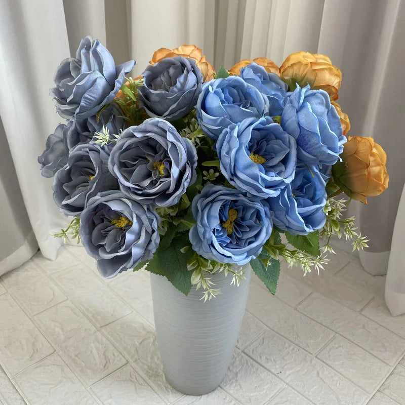 bouquet de roses en soie pour mariage et décoration intérieure - vue 3 sur 19